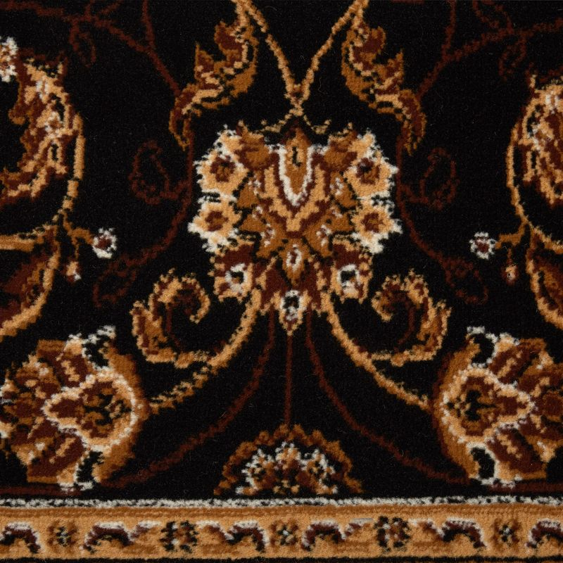 Home Dynamix Ariana Badah Damask Border Area Rug, Black/Ivory, 3-Piece Set