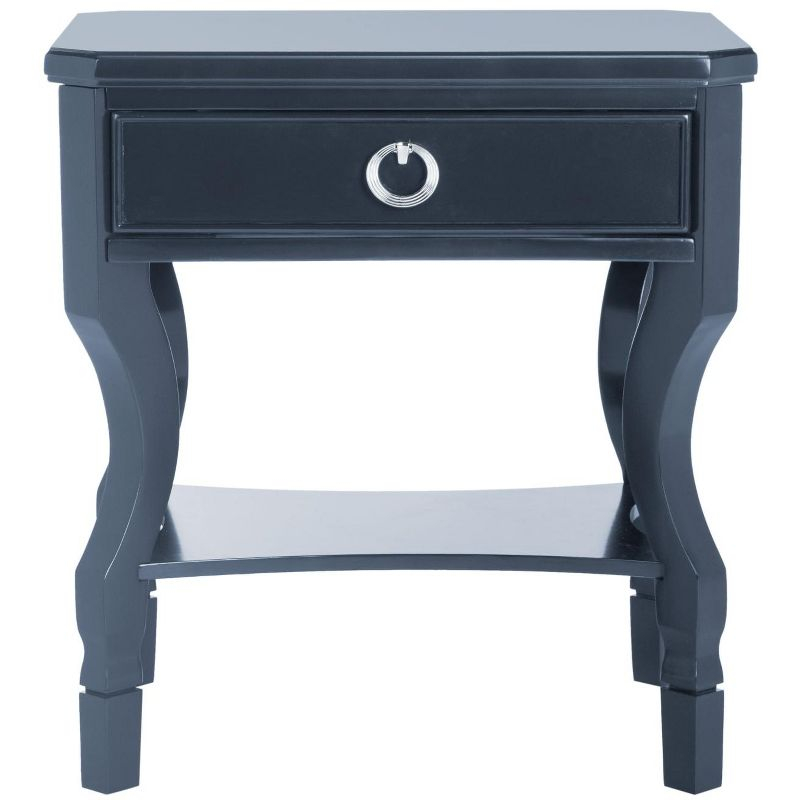 Alaia 1 Drawer Nightstand - FOX6275 - Navy - Safavieh Couture