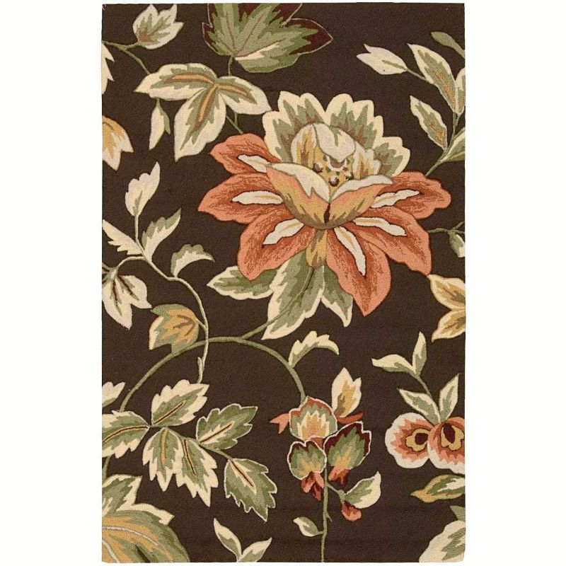 Nourison Fantasy Chocolate Area Rug FA11 3'6" x 5'6"