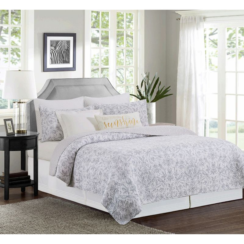 C&F Home Songbirds Full and Queen 3 Piece Quilt Set Cotton Reversible and Machine Washable