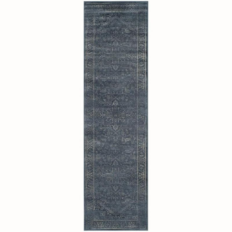 Vintage VTG114 Power Loomed Indoor Skid-Resistant Runner Rug - Blue - 2'2"x8' - Safavieh