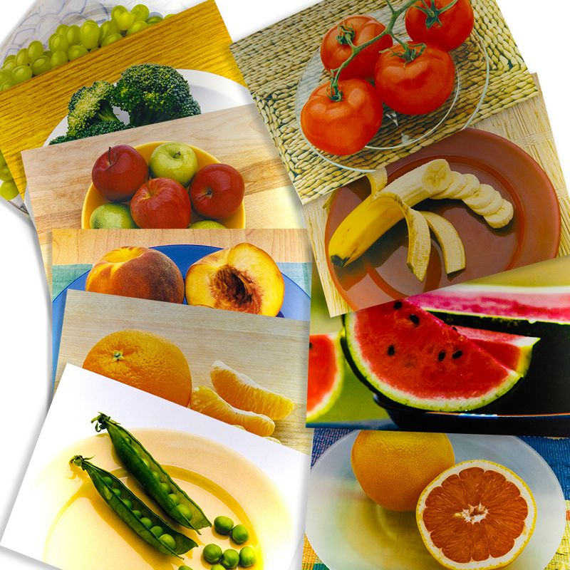 Stages Learning Materials Fruits and Vegetables Poster Set