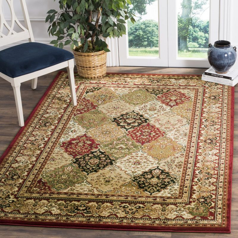 Lyndhurst LNH221 Power Loomed Area Rug - Multi/Red - 5'3"x7'6" - Safavieh