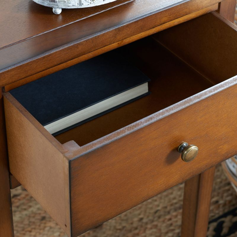 Abel Nightstand With Storage Drawer - AMH6626 - Brown - Safavieh Couture