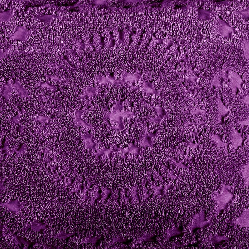 King Rio Collection 100% Cotton Tufted Unique Luxurious Floral Design Pillow Sham Plum - Better Trends