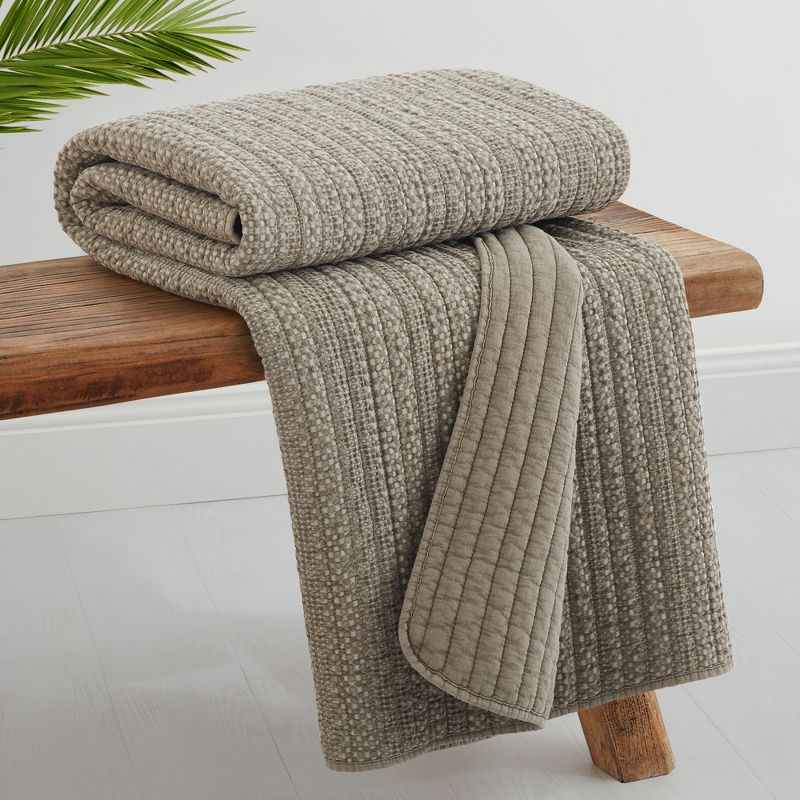 Loden Taupe Quilted Throw - Levtex Home