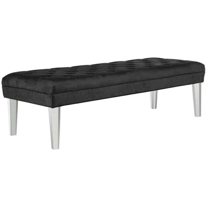 Abrosia Tufted Bench - Black - Safavieh
