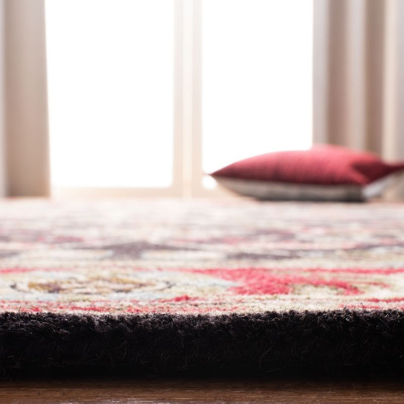 Heritage HG951 Hand Tufted Area Rug - Chocolate/Red - 8'x8' - Safavieh.
