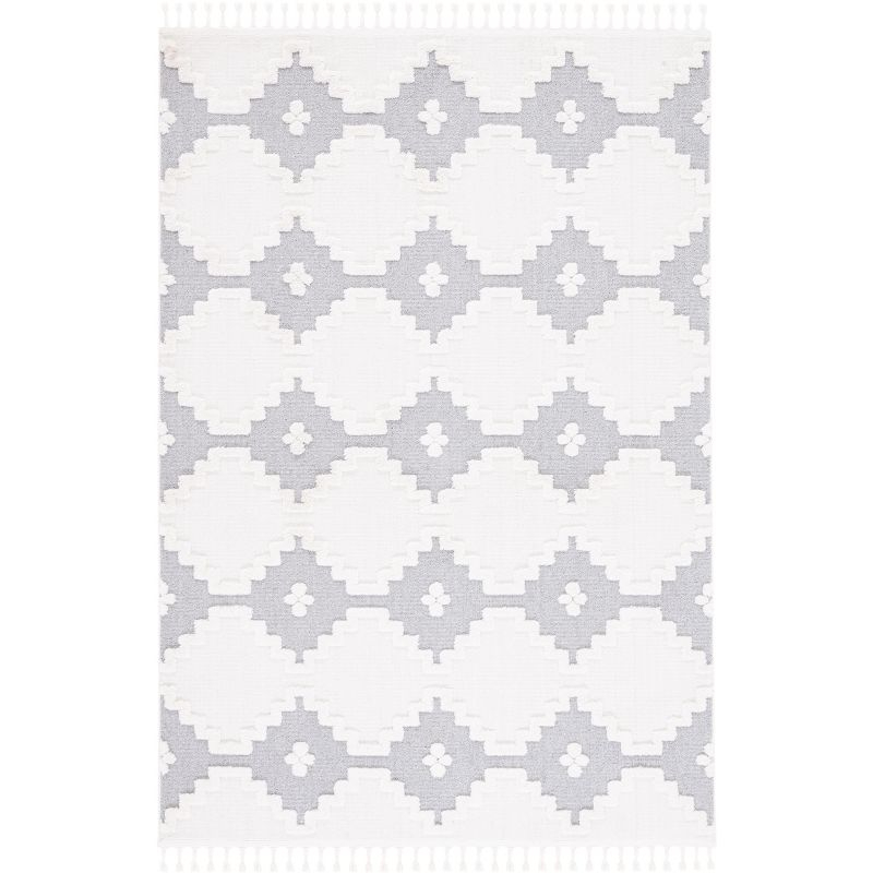 Marrakesh MRK532 Power Loomed Area Rug - Ivory/Grey - 5'3"x7'6" - Safavieh.