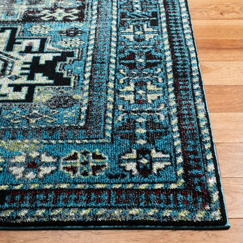 Vintage Hamadan VTH213 Power Loomed Accent Rug - Light Blue/Black - 2'7"x5' - Safavieh.
