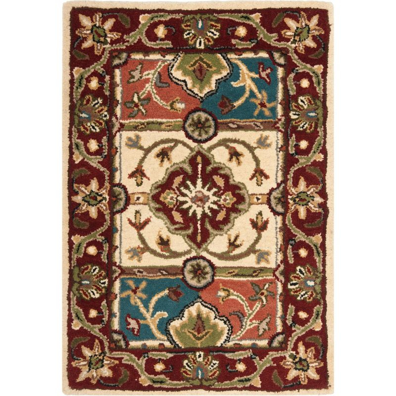 Heritage HG925 Handmade Accent Rug - 2'x3' - Multi/Red - Safavieh