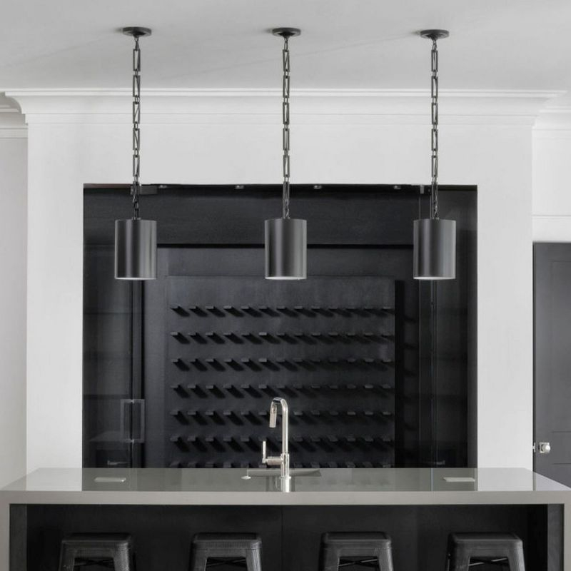 Crystorama Lighting Alston 1 - Light Chandelier in  Matte Black/White