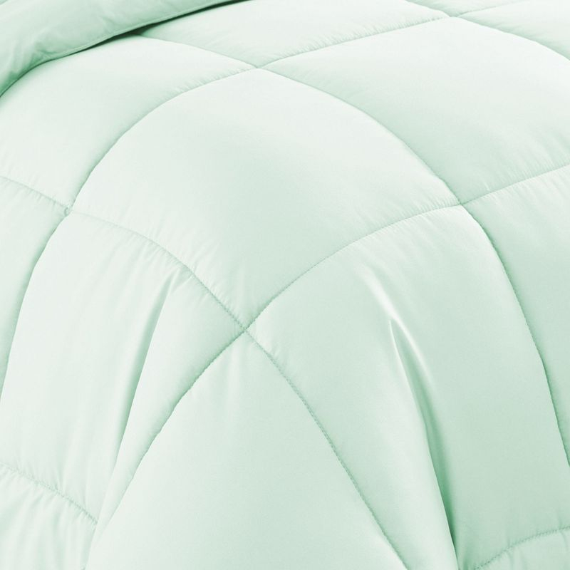 Bed-in-A-Bag Solid Color Comforter & Sheet Set Soft All Season Bedding, Twin, Mint