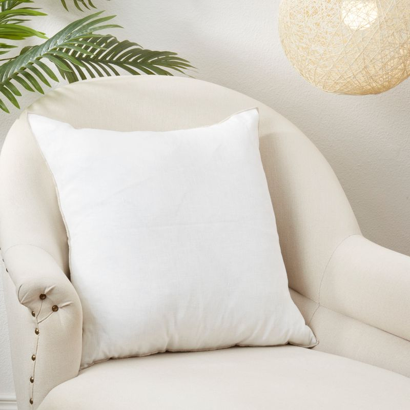 Saro Lifestyle Stonewashed Stitched Edge Throw Pillow Cover, Ivory , 20"x20"