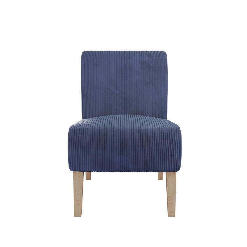 DHP Hazen Armless Upholstered Accent Chair, Navy Corduroy