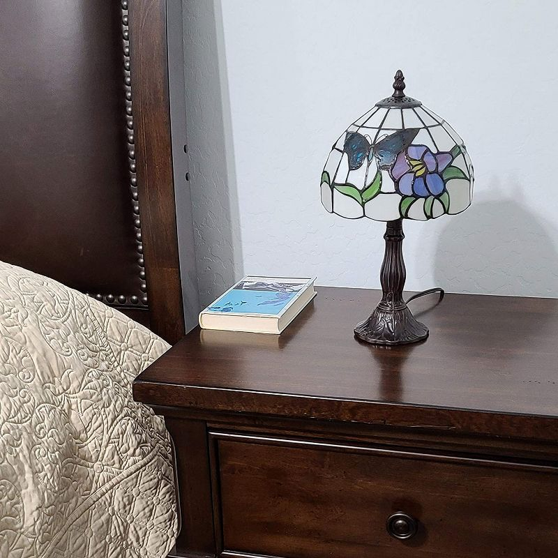 Amora Lighting Tiffany Style Butterfly Table Lamp 15" Tall
