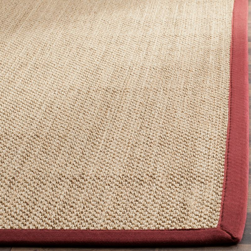 Natural Fiber NF141 Power Loomed Area Rug - Maize/Burgundy - 6'x9' - Safavieh.