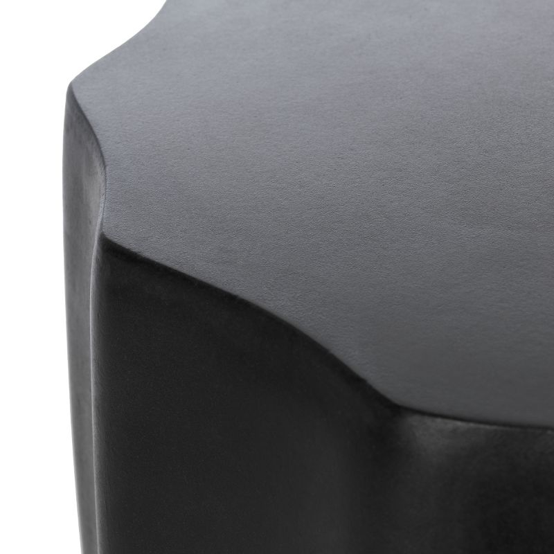 Jaslyn Accent Stool - Indoor/Outdoor - VNN1010 - Black - Safavieh