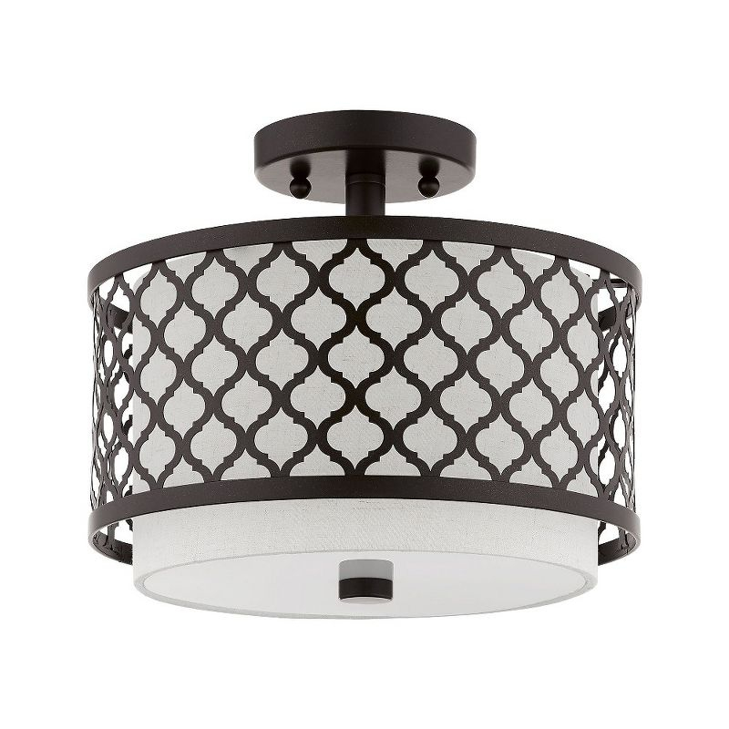Livex Lighting Arabesque 2 - Light Semi-Flush Mount in  English Bronze