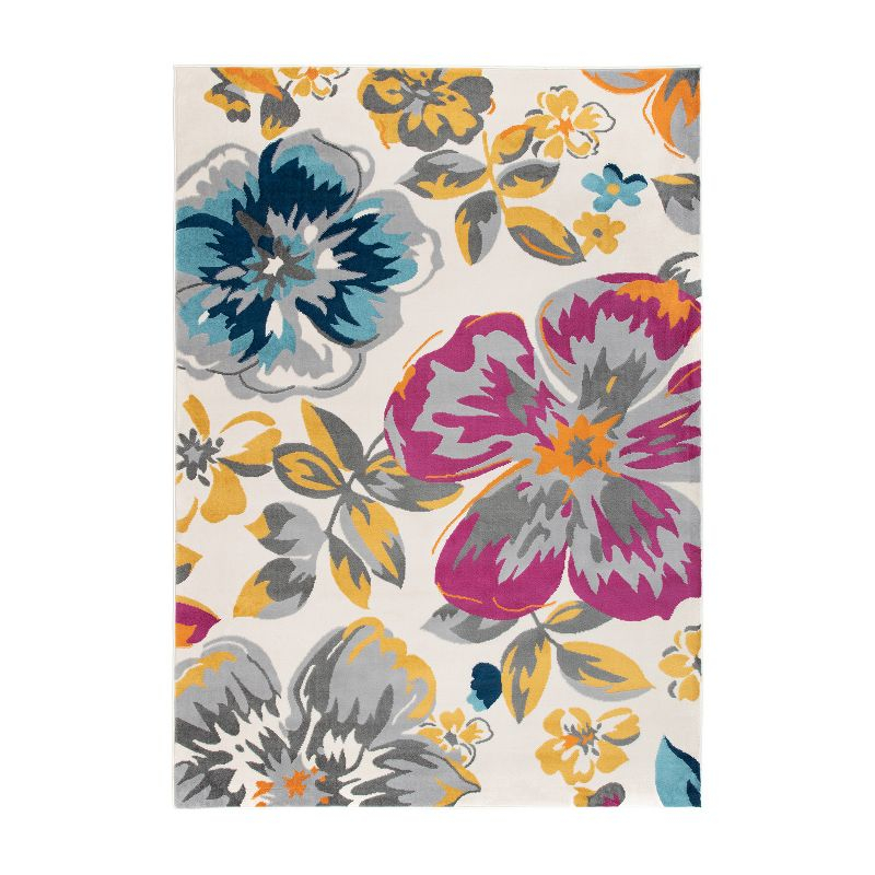 World Rug Gallery Modern Floral Design Multi 5' x 7' Area Rug