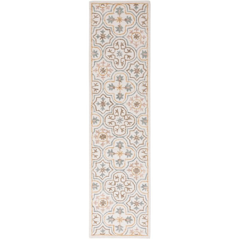 Micro-Loop MLP381 Hand Tufted Indoor Runner Rug - Ivory/Grey - 2'3"x9' - Safavieh