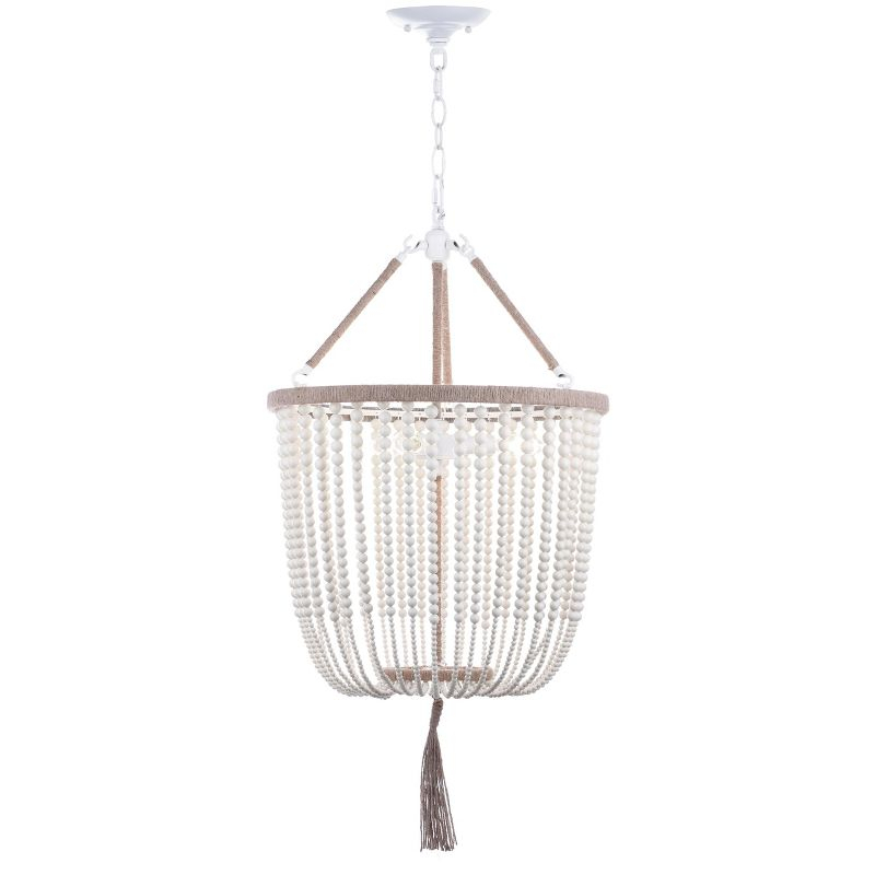 Angie Beads Pendant Lamp - LIT4476 - Cream - Safavieh