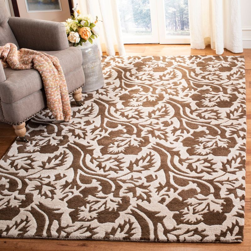 Soho SOH844 Hand Tufted Area Rug - Brown/Ivory - 7'6"x9'6" - Safavieh.