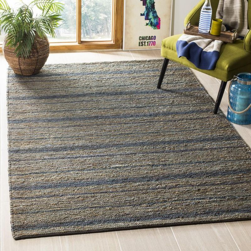 Organic ORG115 Hand Knotted Accent Rug Blue 3' X 5' - Safavieh.