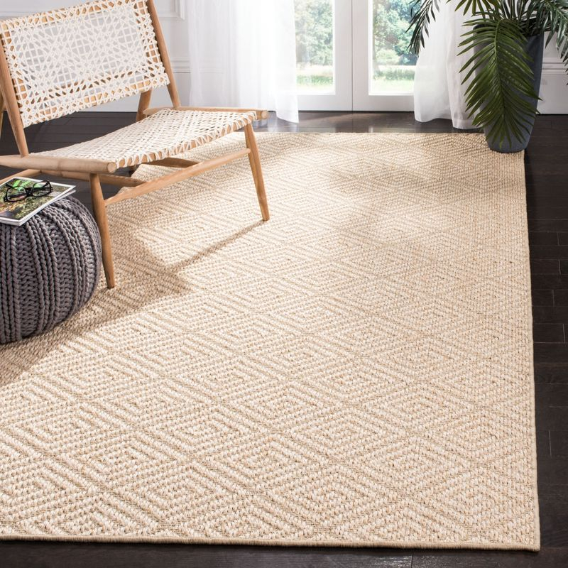 Palm Beach PAB360 Power Loomed, Jacquard Weave Indoor Area Rug - 5'x8' - Beige/Beige - Safavieh