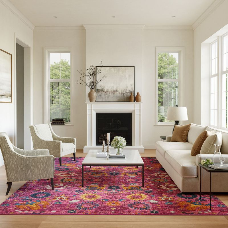 Nourison Passion 8' x 10' Fuchsia Bohemian Indoor Rug