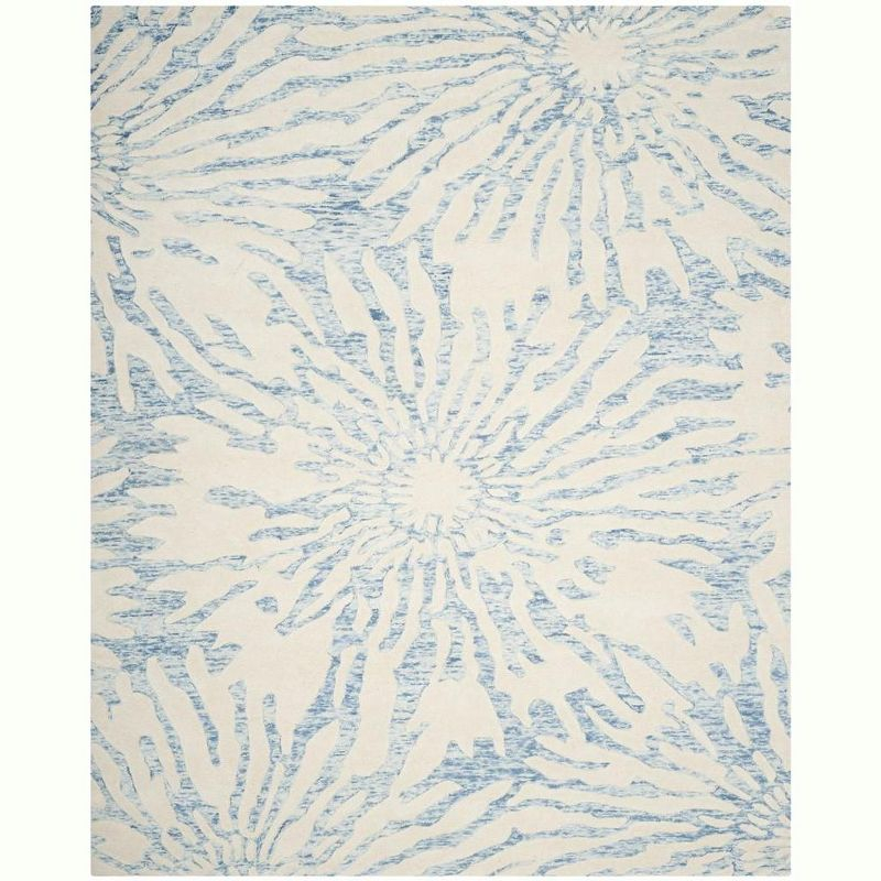 Bella BEL129 Hand Tufted Area Rug - Dark Blue/Ivory - 8'x10' - Safavieh.