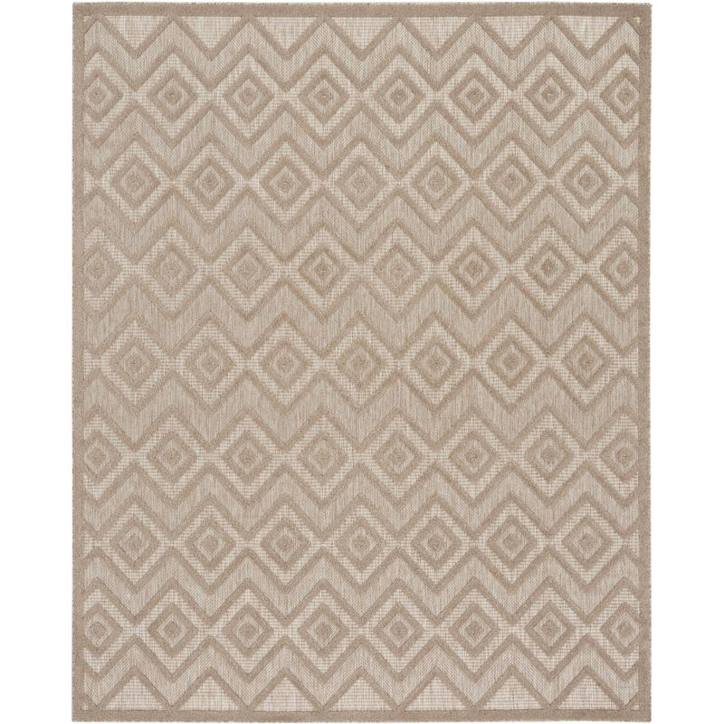 Nourison Versatile 9' x 12' Natural Beige Modern Indoor/Outdoor Rug