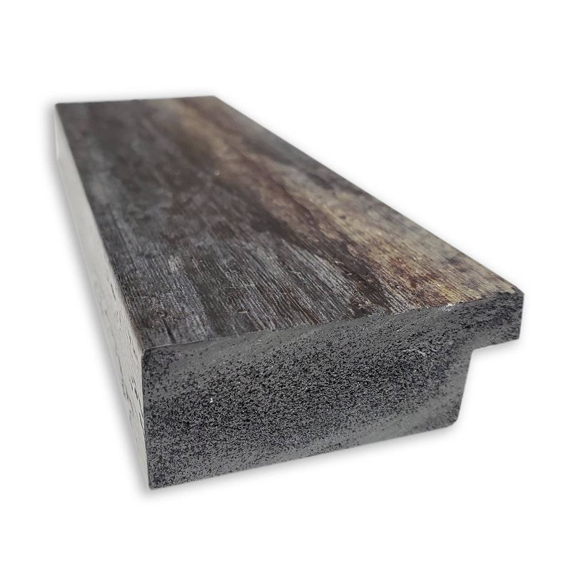 22" x 28" Bark Rustic Framed Bathroom Vanity Wall Mirror Charcoal - Amanti Art: Beveled, Polystyrene Frame, Wall Mounted