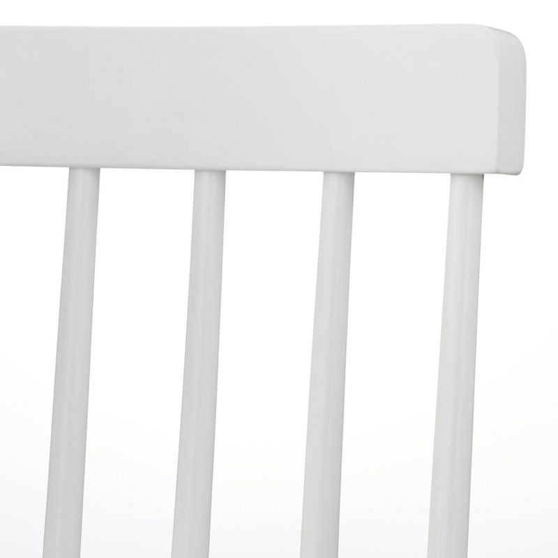 Lifestorey Set of 2 Lowry Farmhouse Solid Wood Spindle Dining Chairs White: Spindle-Back, Rubberwood Frame, 250lb Capacity