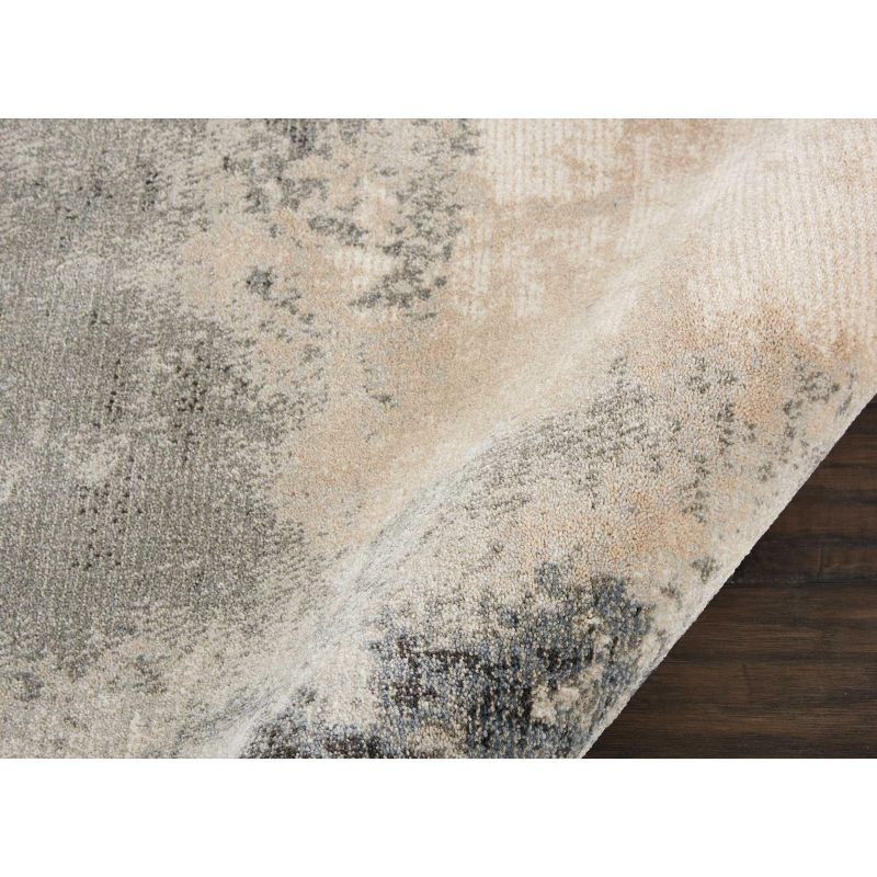 Nourison Maxell Transitional Abstract Area Rug Ivory/Grey 2'2" x 7'6"