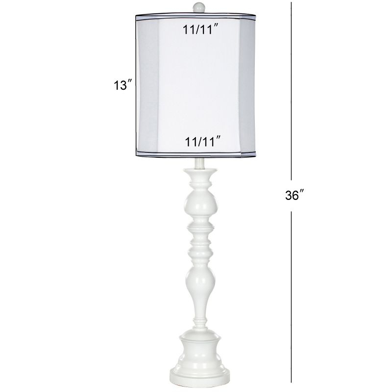 Poly Candlestick Lamp - 36 Inch Height - LIT4057 - White - Safavieh