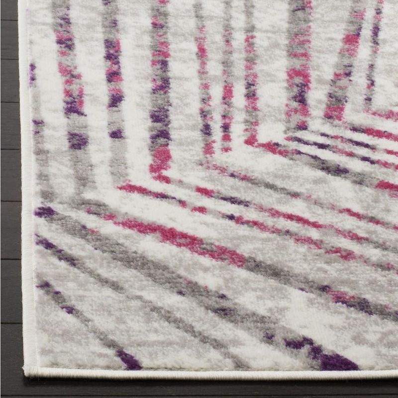 Skyler SKY191 Power Loomed Indoor Area Rug - Grey/Pink - 8'x10' - Safavieh