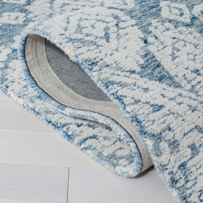 Metro MET987 Hand Tufted Indoor Area Rug - Blue/Ivory - 6'x6' - Safavieh
