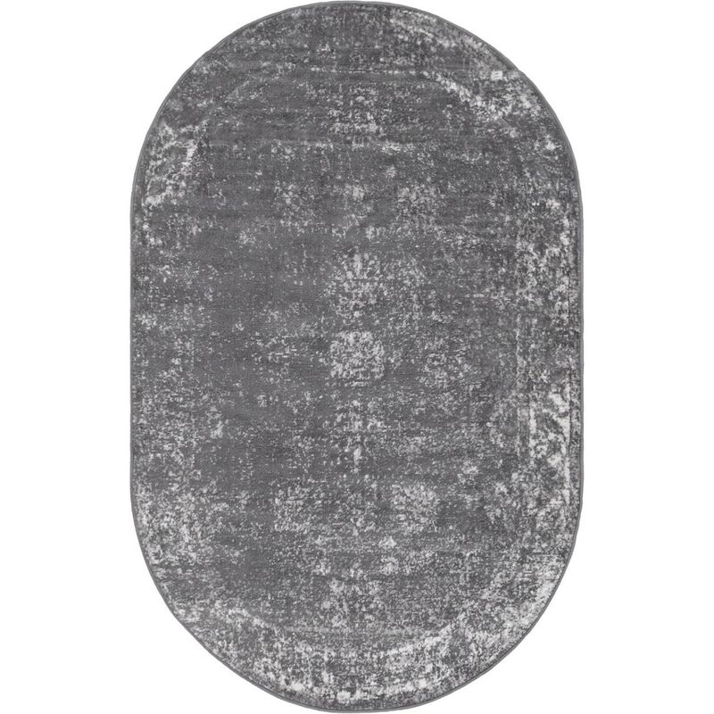 Unique Loom 3' 3 x 5' 3 Sofia Casino Dark Gray Area Rug