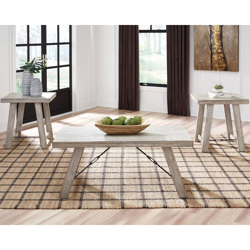 3pc Carynhurst Coffee and End Table Set White - Signature Design by Ashley