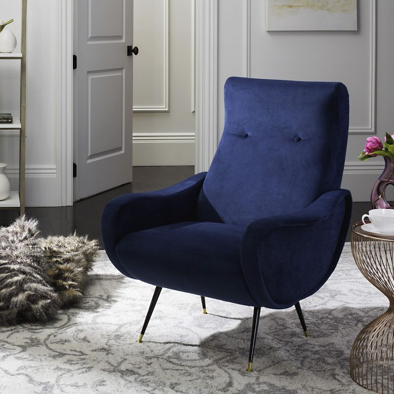 Elicia Accent Chair - FOX6260 - Navy - Safavieh