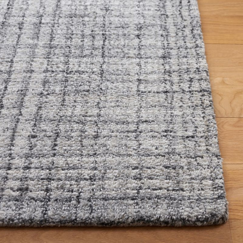 Abstract ABT150 Handmade Tufted Area Rug - Grey/Ivory - 6'-0" x 6'-0" Square - Safavieh