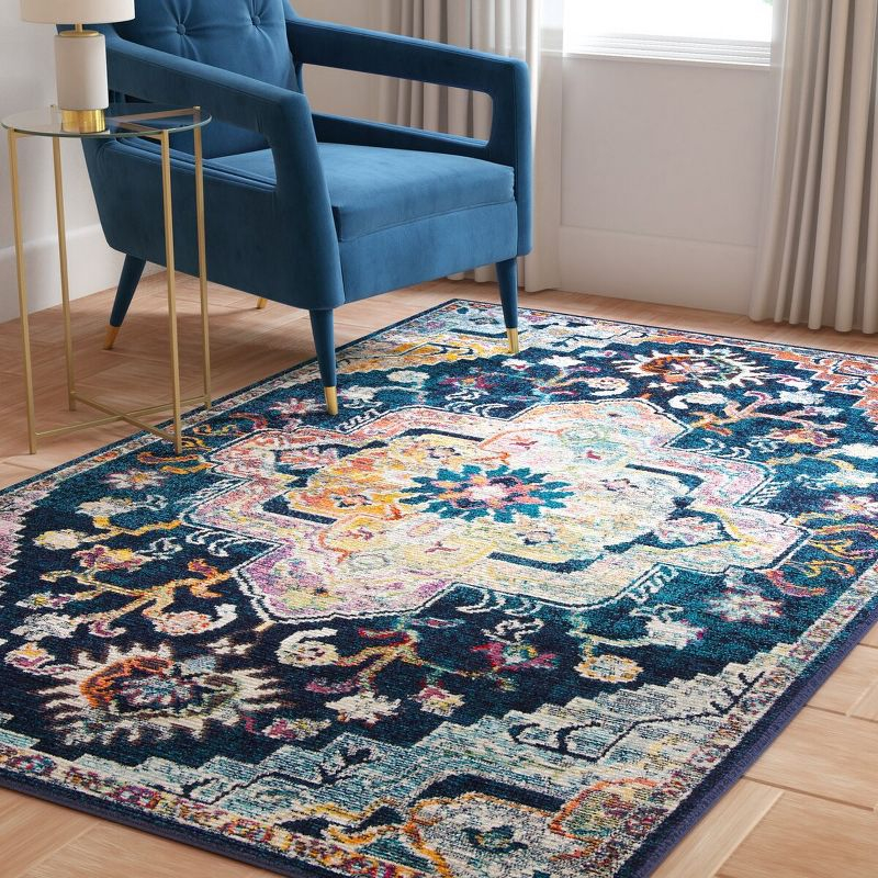 Crystal CRS501 Loomed Indoor Area Rug - Navy/Fuchsia - 10'x14' - Safavieh