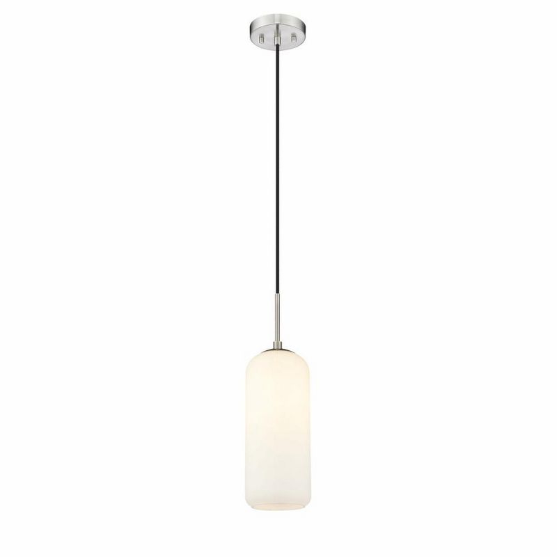 Z-Lite Monty 1 - Light Pendant in  Brushed Nickel/Opal