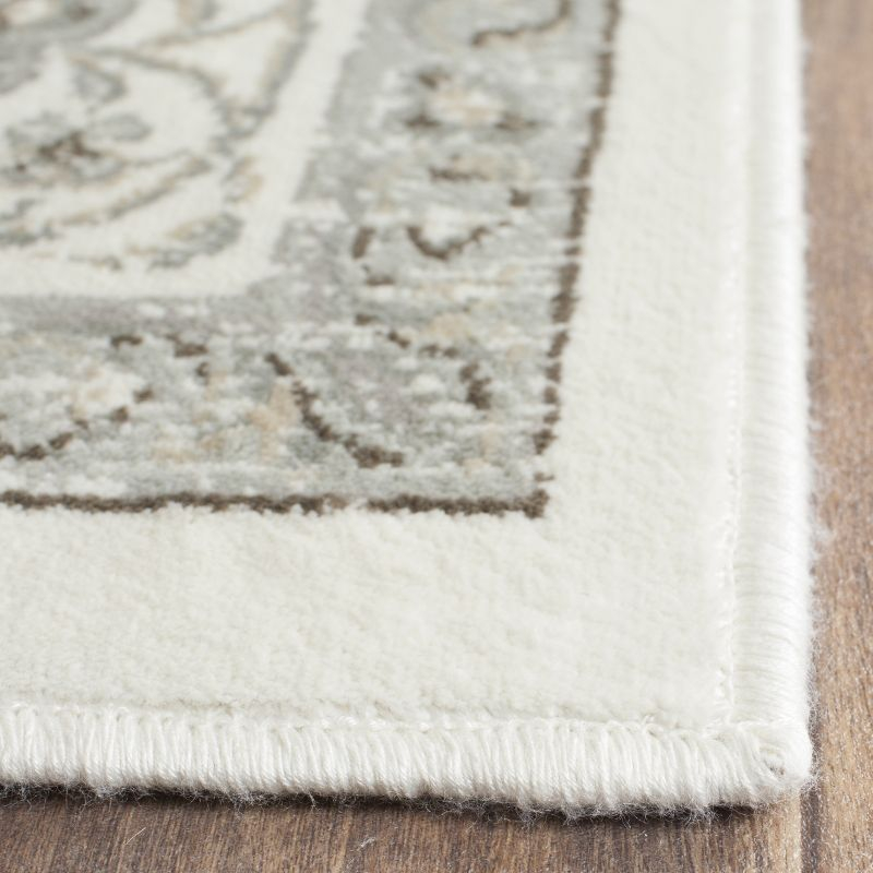 Persian Garden PEG607 Machine Made Indoor Area Rug - Ivory/Silver - 4'x5'3" - Safavieh