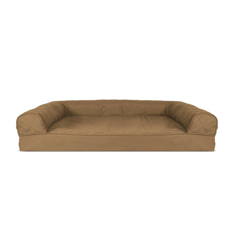 FurHaven Quilted Orthopedic Sofa Dog Bed - Large, Warm Brown