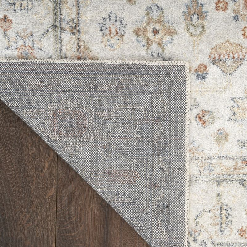 Nourison Astra Machine Washable Vintage Persian Indoor Bathroom, Kitchen Runner Rug Grey/Multi 2'2" x 12'