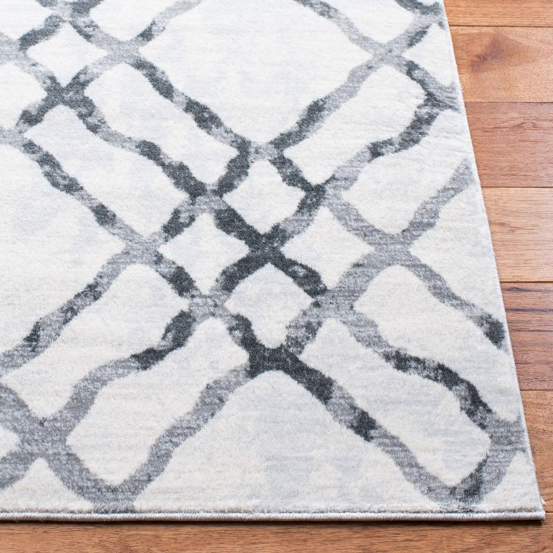 Martha Stewart Isabella - MSR0957 - Indoor Power Loomed Area Rugs - Ivory/Grey - 4'x6'