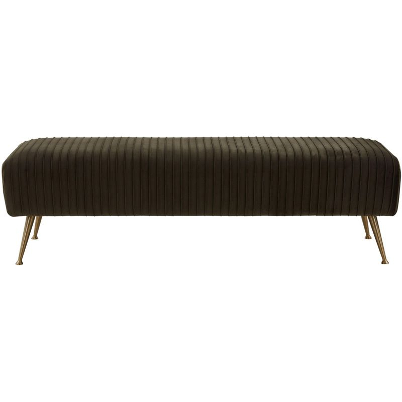 Salome Upholstered Bench - KNT7041 - Shale - Safavieh Couture