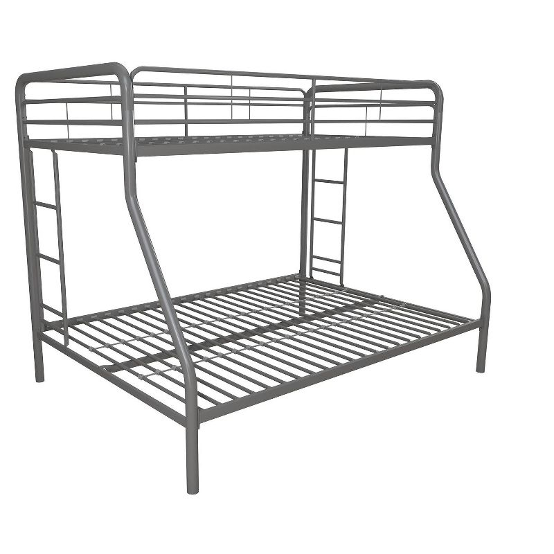 DHP Dusty Twin over Full Metal Bunk Bed, Silver